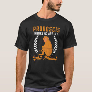 T-shirt Les Singes Proboscis Sont Mon Esprit Animal Zookee