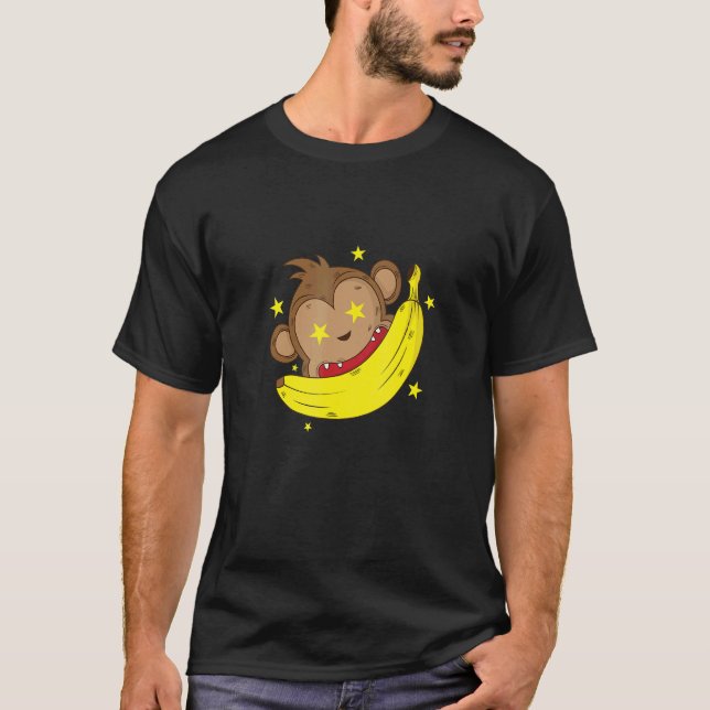 T-shirt Les Singes Sont Addictifs À La Banane (Devant)