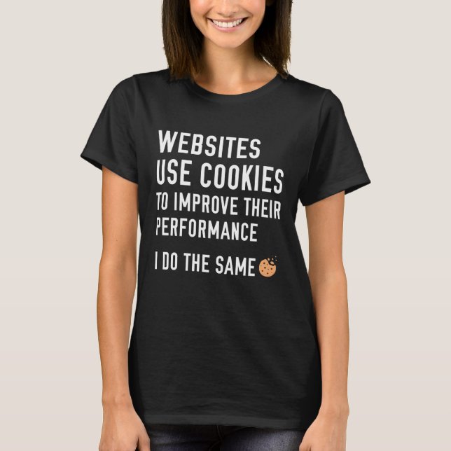 T-shirt Les sites Web utilisent des cookies (Devant)