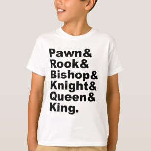 T-shirt Les Six Pièces Du Jeu Appelé Échecs