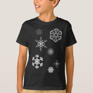 T-shirt Les Snowflakes L'Hiver Est Là Et La Neige