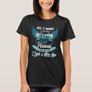 T-shirt Les Souvenirs Mlle Ma Fille Au Ciel Pour Toujours