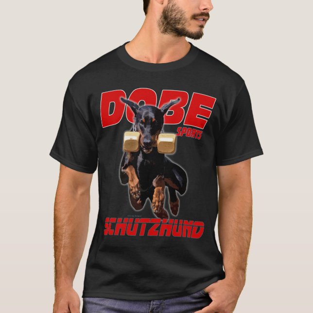 T-shirt Les sports Schutzhund de Dobe recherchent (Devant)