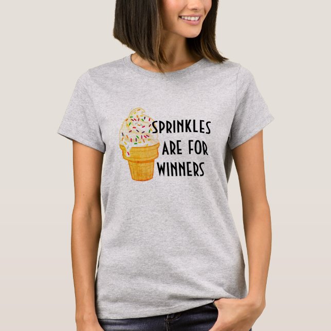 T-shirt Les Sprinkings Sont Pour Gagnant Crème Glace T-Shi (Devant)