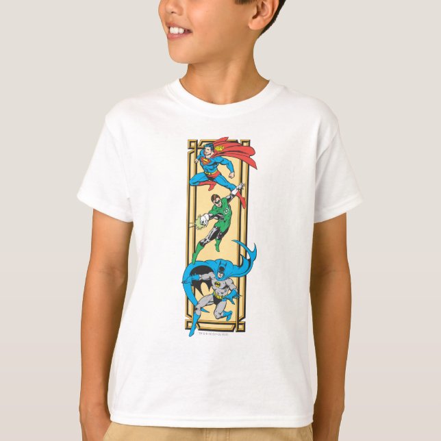 T-shirt Les superhéros en action (Devant)