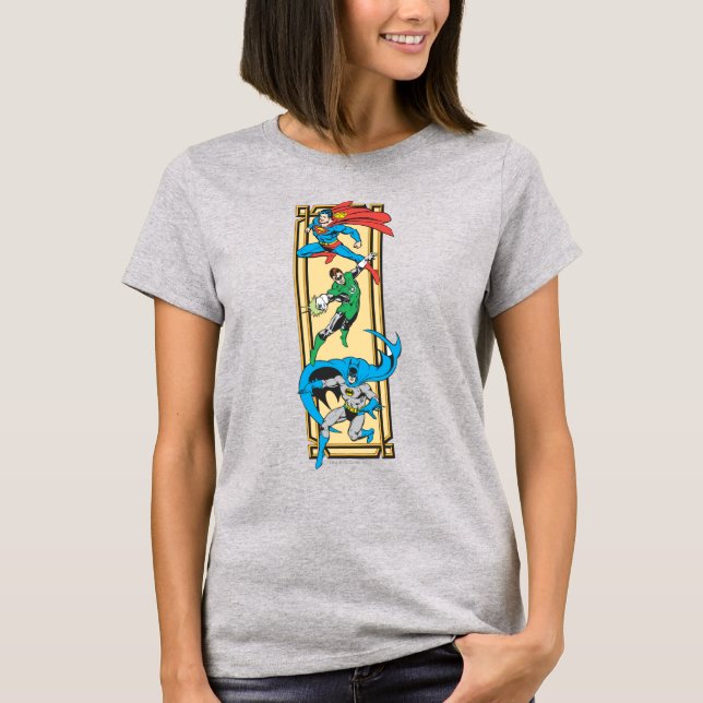 T-shirt Les superhéros en action (Devant)