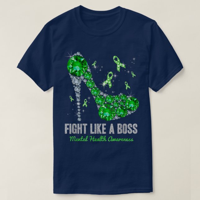 T-shirt Les Talons Élevés combattent Comme Un Responsable  (Design devant)