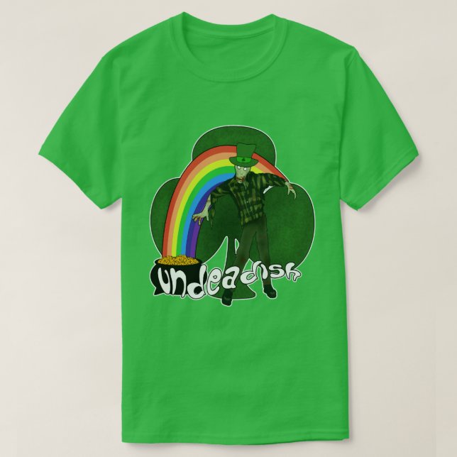 T-shirt Les Tee - shirts de Jour de la Saint Patrick zombi (Design devant)