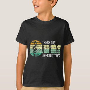 T-shirt Les Temps Sont Difficiles Musique Feuille Orchest