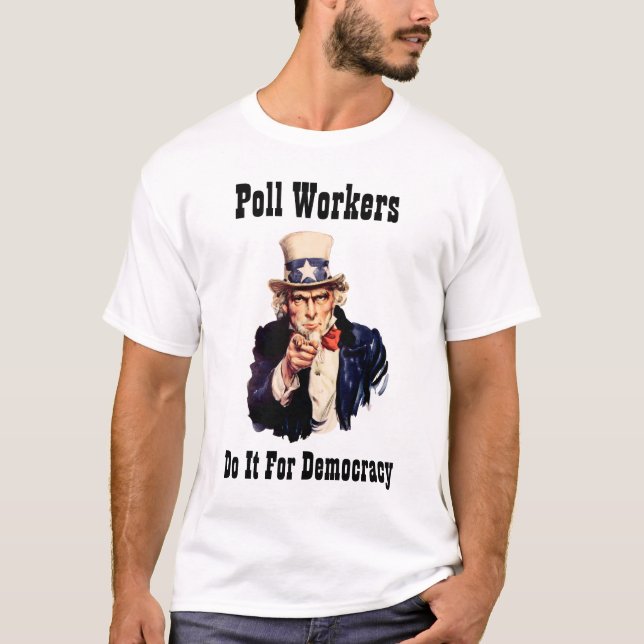 T-shirt Les Travailleurs Du Sondage Le Font Pour La Démocr (Devant)