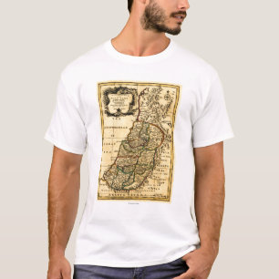 T-shirt Les tribus de l'Israël dans la carte de