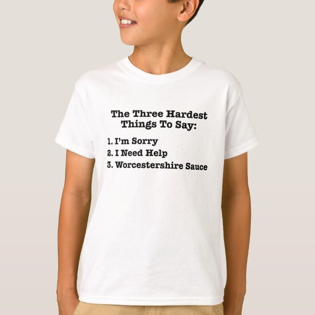 T-shirt Les Trois Choses Les Plus Difficiles À Dire Citati (Devant)