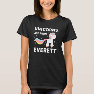 T-shirt Les Unicornes viennent d'Everett Washington Réside