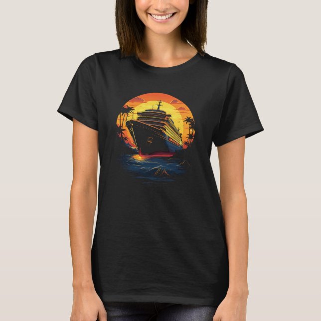 T-shirt Les vacances estivales aux palmiers tropicaux (Devant)