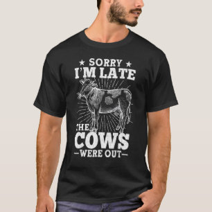 T-shirt Les vaches étaient dehors   Vache mignonne Animal 