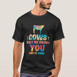 T-shirt Les vaches me rendent heureux, vous pas tant Peint