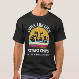 T-shirt Les vaches sont comme des chips de pommes de terre