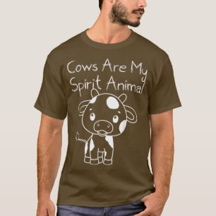 T-shirt Les vaches sont mon esprit Animal mignonne Tee for