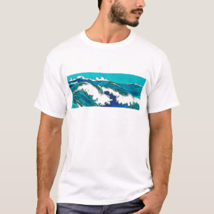 T-shirt Les vagues océaniques de PixDezines konen uehara, 