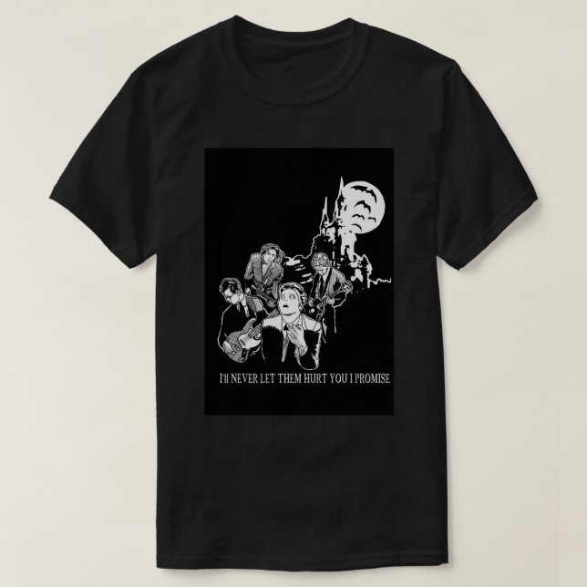 T-shirt Les Vampires ne vous feront jamais de mal à la man (Design devant)