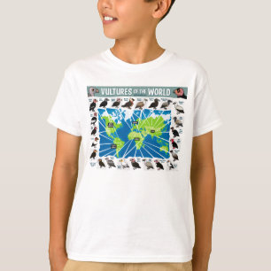 T-shirt Les vautours de la carte mondiale