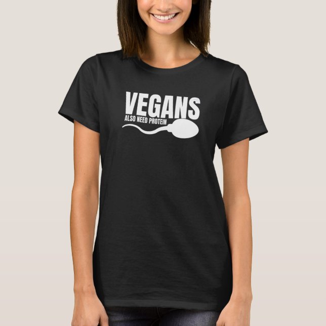 T-shirt Les Végétaux Ont Aussi Besoin De Protéines Adultes (Devant)