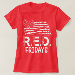 T-shirt Les vendredis ROUGES : rappelez-vous tous les mili