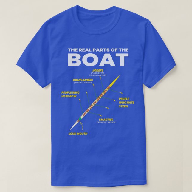 T-shirt Les Véritables Parties Du Bateau Oarsman Rower 2 (Design devant)