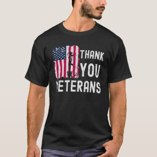 T-shirt Les vétérans du Merci célèbrent le drapeau américa
