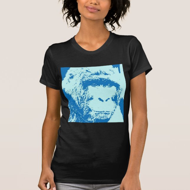 T-shirt Les visages de Gorilla Pop Art (Devant)