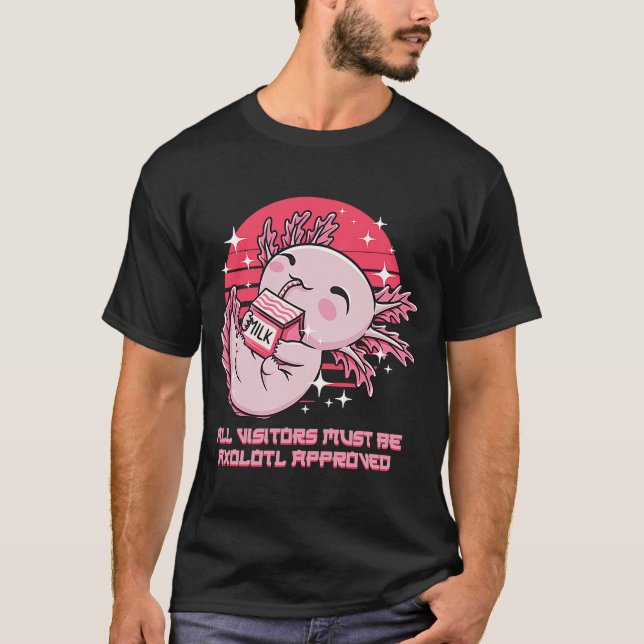 T-shirt Les Visiteurs Doivent Être Axolotl Approuvé Salama (Devant)