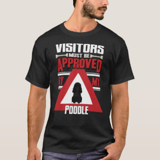 T-shirt Les Visiteurs Propriétaires De Poodles Noirs Doive