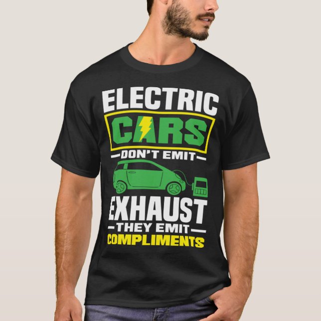 T-shirt Les voitures électriques émettent des compliments  (Devant)