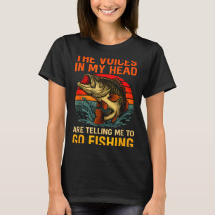 T-shirt Les voix dans la tête disent d'aller pêcher la bas