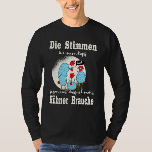 T-shirt Les Voix Dans Ma Tête Poulet Agricole