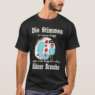 T-shirt Les Voix Dans Ma Tête Poulet Agricole