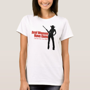T-shirt Les vraies femmes ont des armes