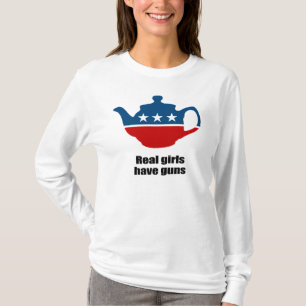 T-shirt Les vraies filles ont des armes à feu