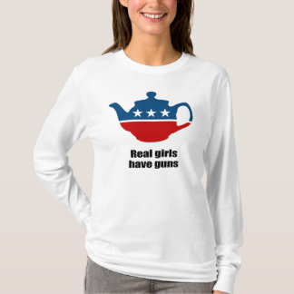 T-shirt Les vraies filles ont des armes à feu
