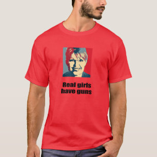 T-shirt Les vraies filles ont des armes à feu