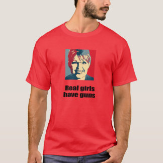 T-shirt Les vraies filles ont des armes à feu