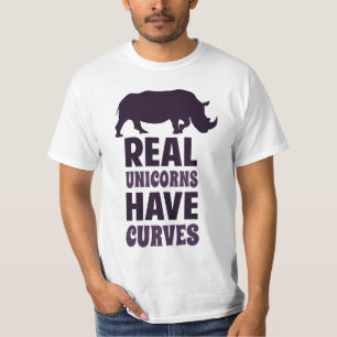 T-shirt Les vraies licornes ont des courbes
