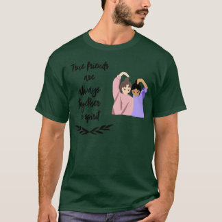 T-shirt Les Vrais Amis Sont Toujours En Sprit vintage
