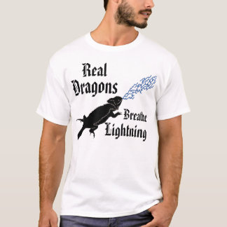 T-shirt Les vrais dragons respirent la foudre