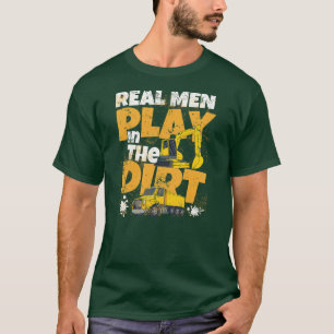 T-shirt Les Vrais Enfants Hommes Jouent Dans La Merde Drôl