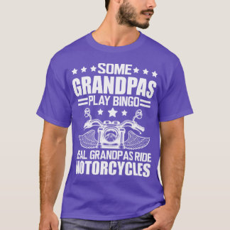 T-shirt Les vrais grands-pères font de la moto fille