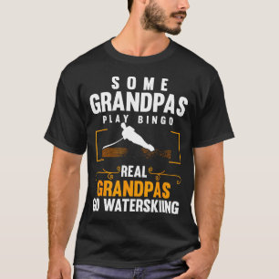 T-shirt Les vrais grands-pères vont au ski nautique hommes