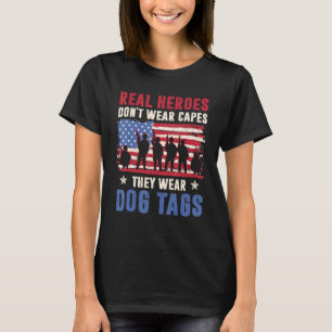 T-shirt Les vrais héros ne portent pas de caps ils portent