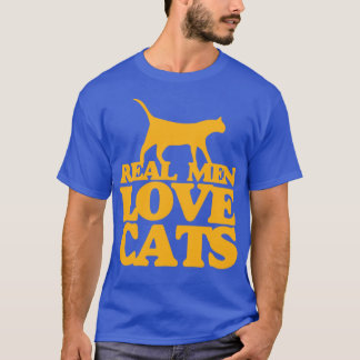 T-shirt Les vrais hommes aiment les chats1