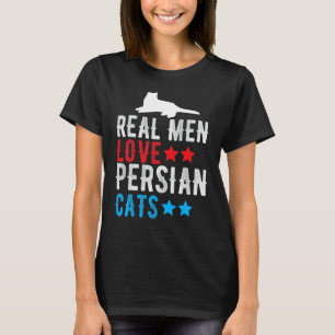 T-shirt Les vrais hommes aiment les chats persans Chats
